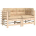 Corner Sofas with Cushions 2 Pcs Solid Wood Pine Nxplno