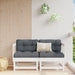 Corner Sofas with Cushions 2 Pcs White Solid Wood Pine
