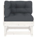 Corner Sofas with Cushions 2 Pcs White Solid Wood Pine
