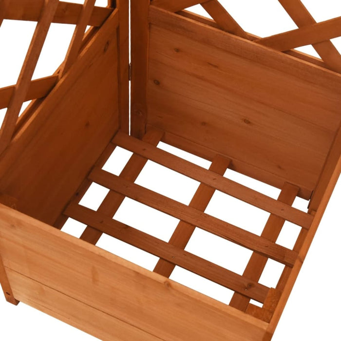 Corner Trellis Planter 40x40x150 Cm Solid Fir Wood Tolaoo