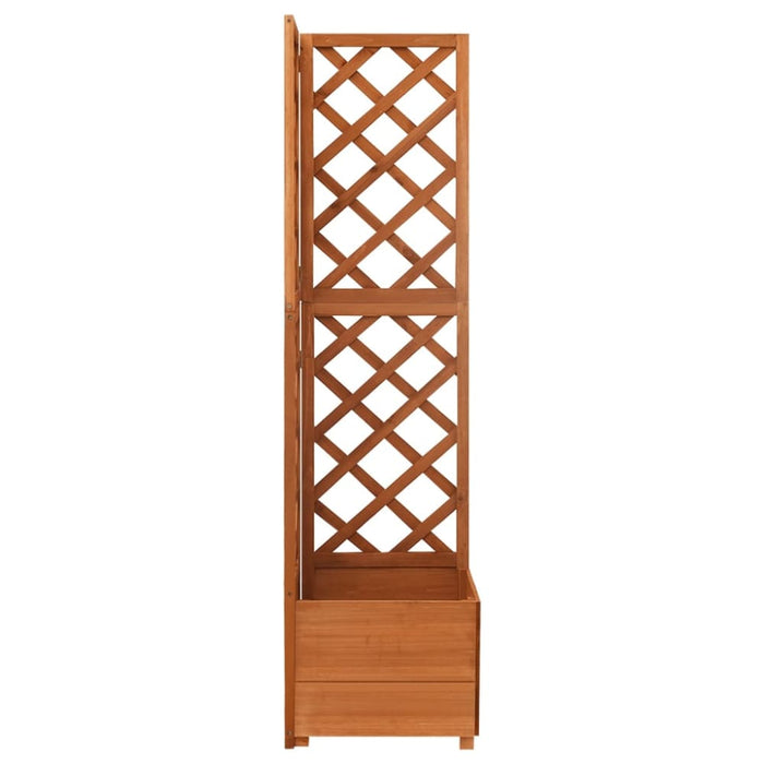 Corner Trellis Planter 40x40x150 Cm Solid Fir Wood Tolaoo