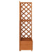 Corner Trellis Planter 40x40x150 Cm Solid Fir Wood Tolaoo