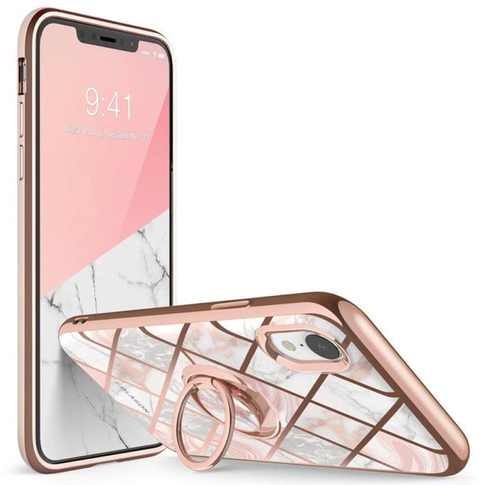 Cosmo Marble Case for Iphone Xr with Built-in 360 Rotatable