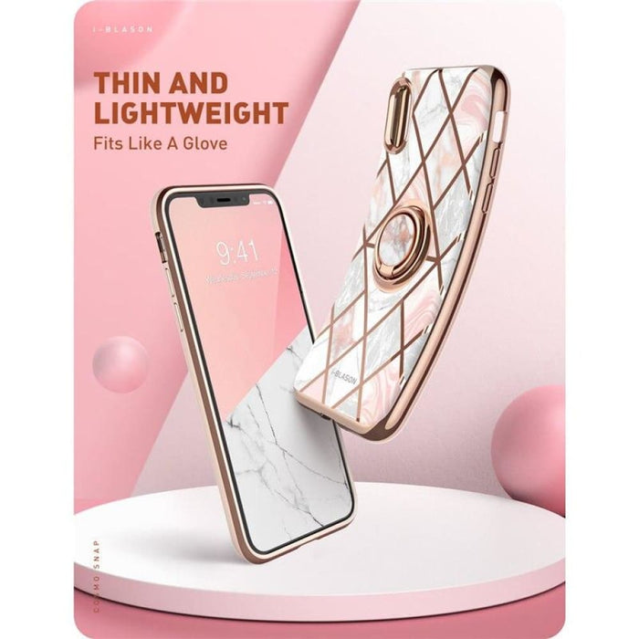 Cosmo Marble Case for Iphone Xr with Built-in 360 Rotatable