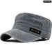 Cotton Washable Flat Sun Proof Military Cap for Men