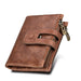 Cowhide Leather Crazy Horse Texture Rfid Blocking Wallet