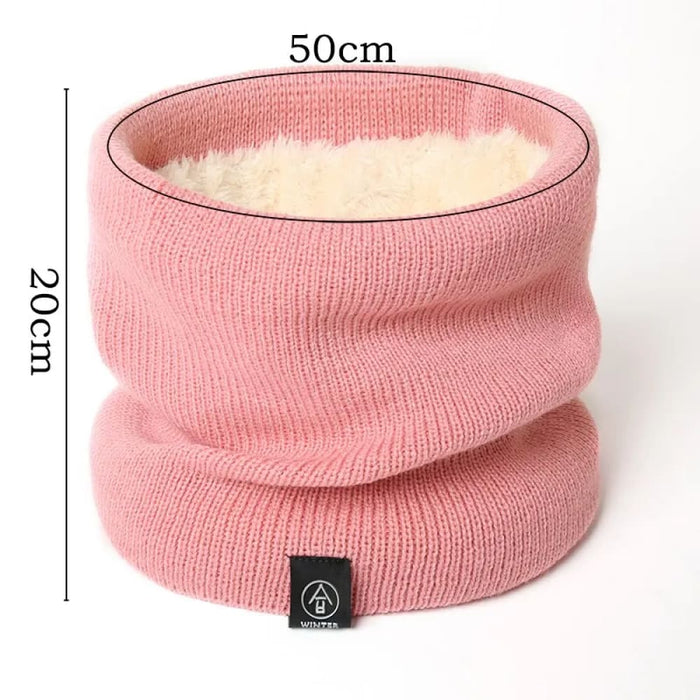 Cozy Knitted Ring Scarf for Women and Men Winter Warmth