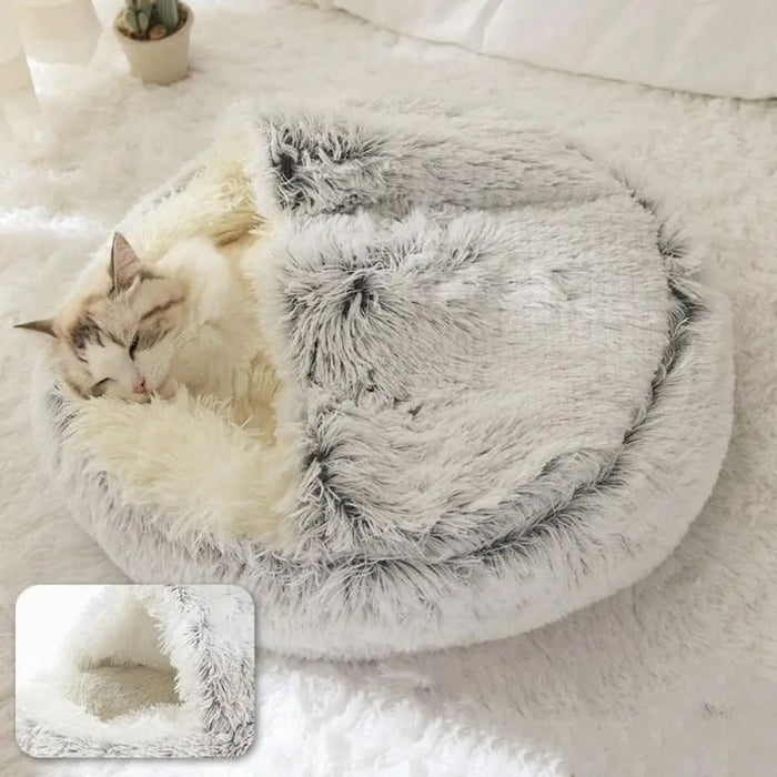 Cozy Round Pet Bed with Cover