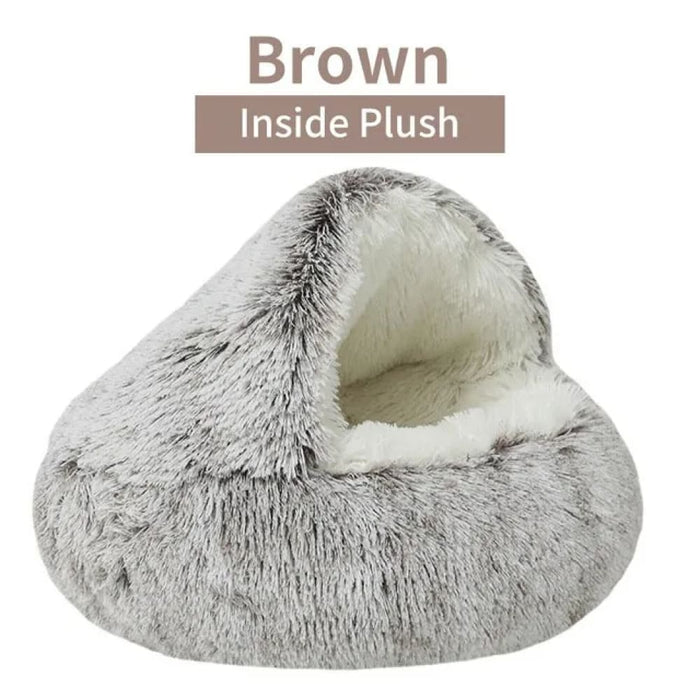 Cozy Round Pet Bed with Cover