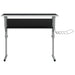 Craft Desk Black and Grey 110x53x(58-87) Cm Engineered Wood