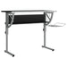 Craft Desk Black and Grey 110x53x(58-87) Cm Engineered Wood