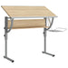 Craft Desk Sonoma Oak and Grey 110x53x(58-87)cm Engineered
