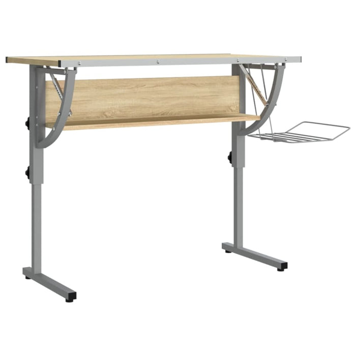 Craft Desk Sonoma Oak and Grey 110x53x(58-87)cm Engineered