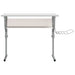 Craft Desk White and Grey 110x53x(58-87) Cm Engineered Wood