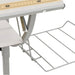 Craft Desk White and Grey 110x53x(58-87) Cm Engineered Wood