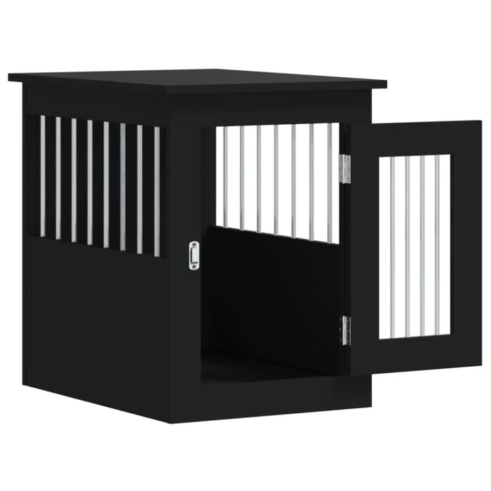 Dog Crate Furniture Black 45x62x59 Cm Engineered Wood Ntntob