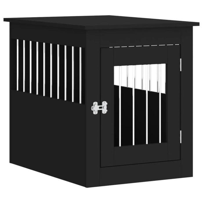 Dog Crate Furniture Black 55x75x65 Cm Engineered Wood Ntntoi