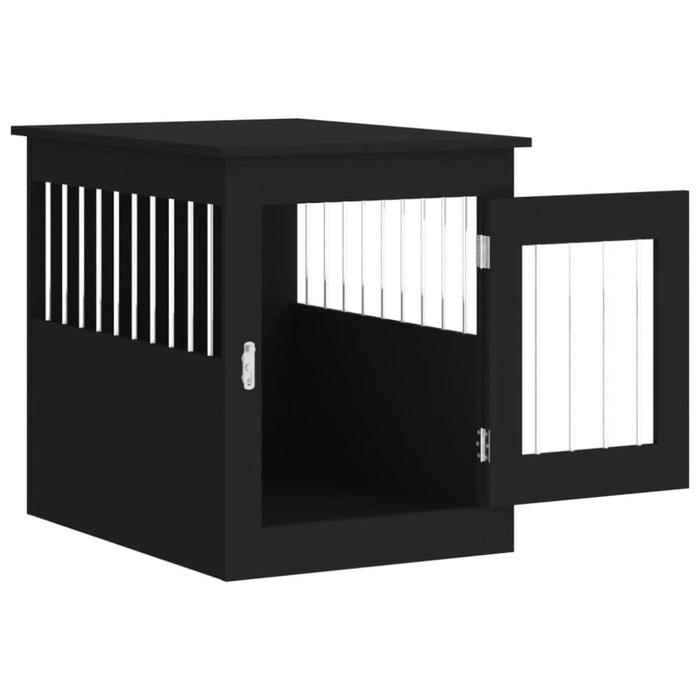 Dog Crate Furniture Black 55x75x65 Cm Engineered Wood Ntntoi