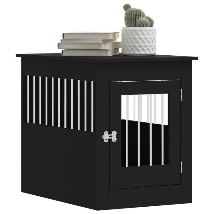 Dog Crate Furniture Black 55x80x68 Cm Engineered Wood Ntntxa