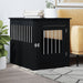Dog Crate Furniture Black 64.5x80x71 Cm Engineered Wood