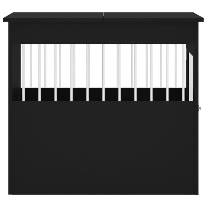 Dog Crate Furniture Black 64.5x80x71 Cm Engineered Wood