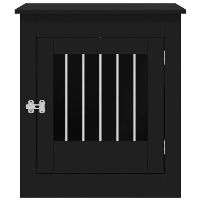Dog Crate Furniture Black 64.5x80x71 Cm Engineered Wood