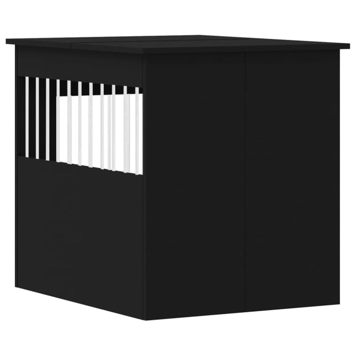 Dog Crate Furniture Black 64.5x80x71 Cm Engineered Wood