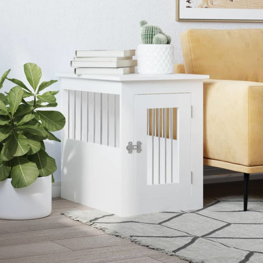 Dog Crate Furniture White 45x62x59 Cm Engineered Wood Ntntbk