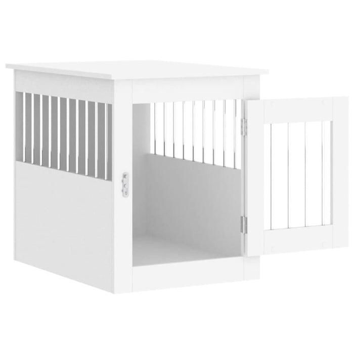 Dog Crate Furniture White 55x75x65 Cm Engineered Wood Ntntol