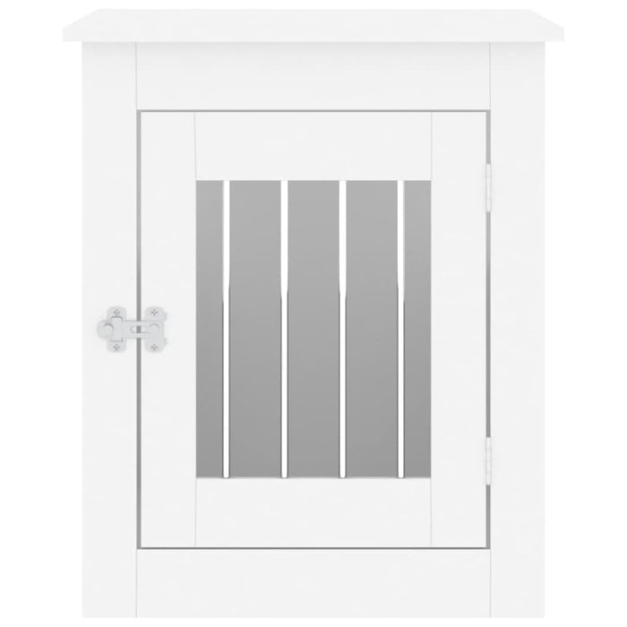 Dog Crate Furniture White 55x75x65 Cm Engineered Wood Ntntol