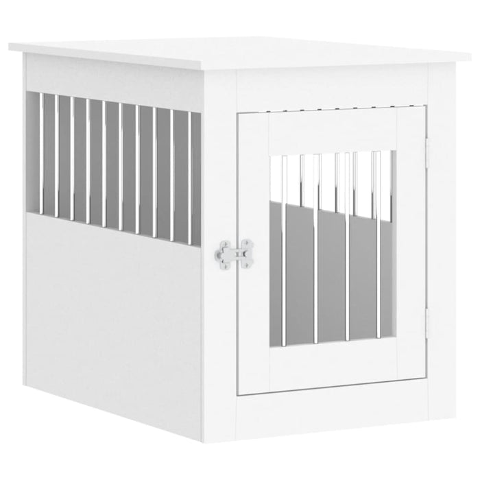 Dog Crate Furniture White 55x75x65 Cm Engineered Wood Ntntol