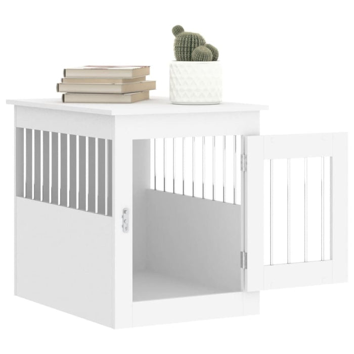 Dog Crate Furniture White 55x75x65 Cm Engineered Wood Ntntol