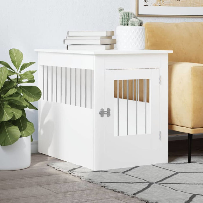 Dog Crate Furniture White 55x80x68 Cm Engineered Wood Ntntxt