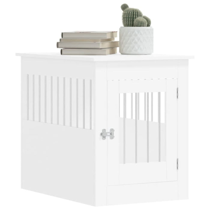 Dog Crate Furniture White 55x80x68 Cm Engineered Wood Ntntxt