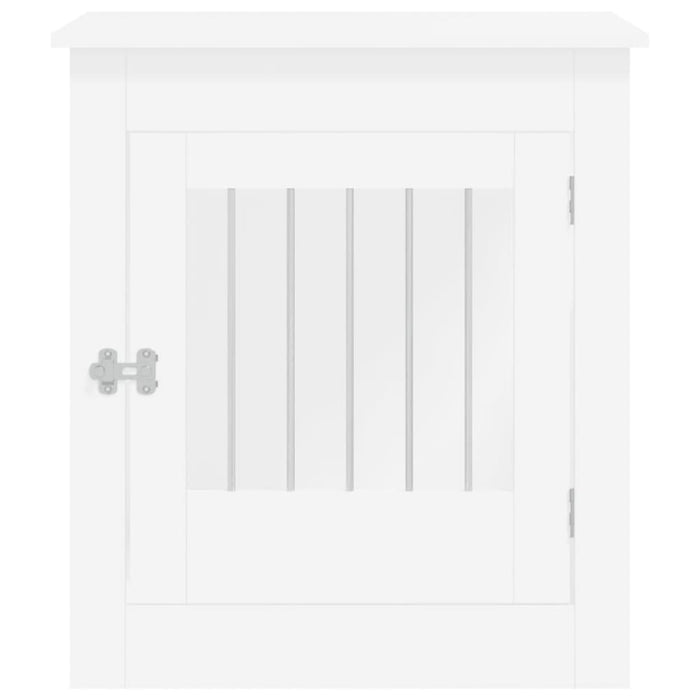 Dog Crate Furniture White 64.5x80x71 Cm Engineered Wood