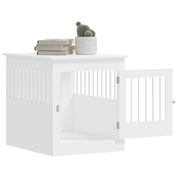 Dog Crate Furniture White 64.5x80x71 Cm Engineered Wood