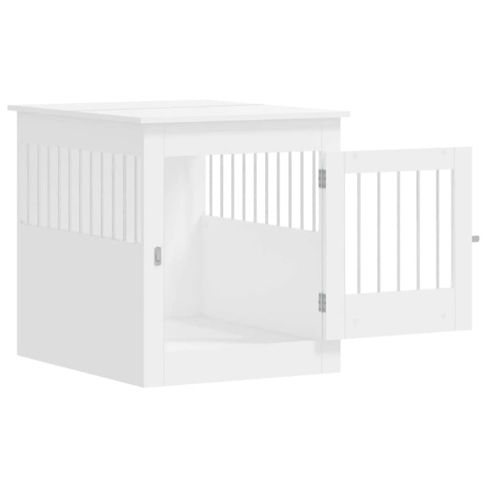 Dog Crate Furniture White 64.5x80x71 Cm Engineered Wood