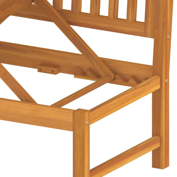 Day Bed with Cream Cushion 200x60x75 Cm Solid Wood Acacia