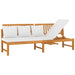 Day Bed with Cream Cushion 200x60x75 Cm Solid Wood Acacia