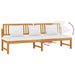 Day Bed with Cream Cushion 200x60x75 Cm Solid Wood Acacia