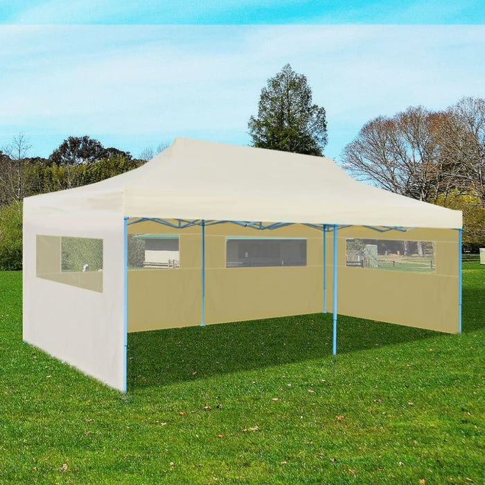 Cream Foldable Pop-up Party Tent 3 x 6 m Aopnx