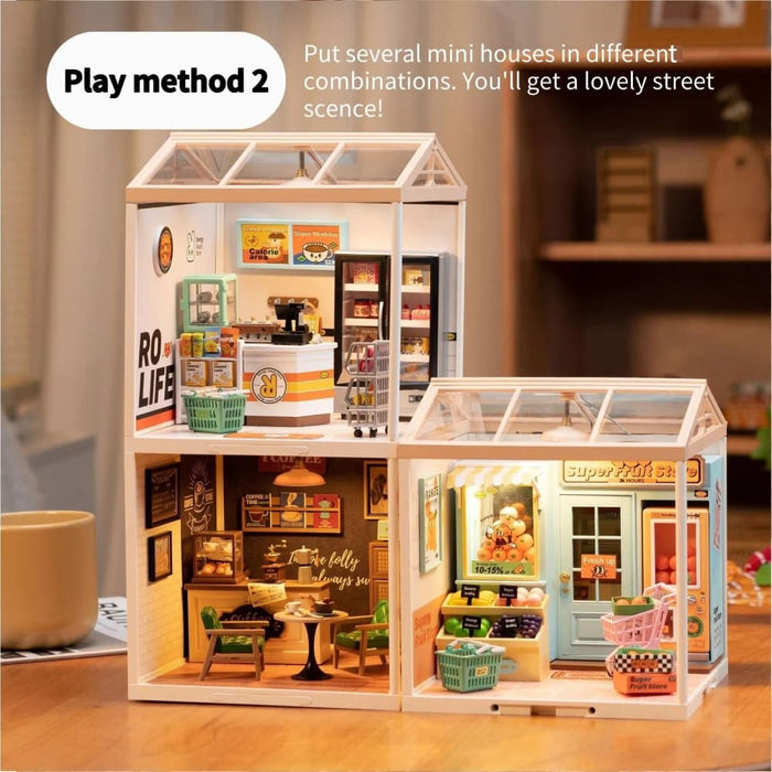Create Plastic Buliding Blocks Diy Miniature House Kit