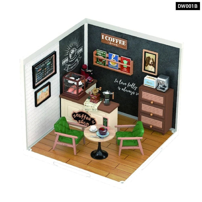 Create Plastic Diy Miniature House Cafe Energy Supply Store