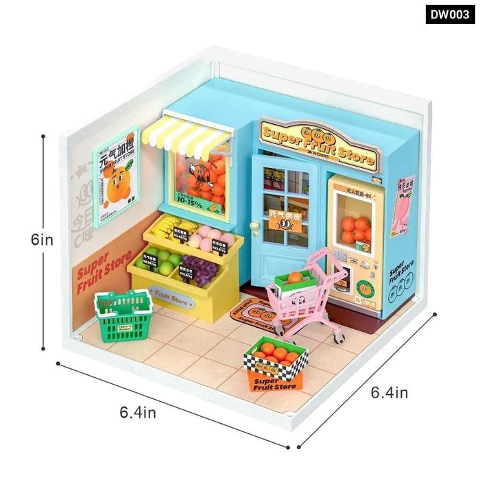 Create Plastic Diy Miniature House Cafe Energy Supply Store
