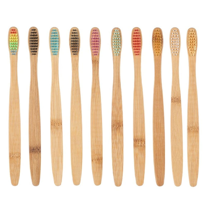 Cross Border Single Bamboo Toothbrush Set Natural Tablet
