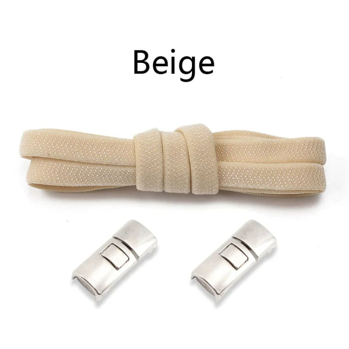 Cross Buckle Elastic Sneakers Without Ties 8mm Thick Flats