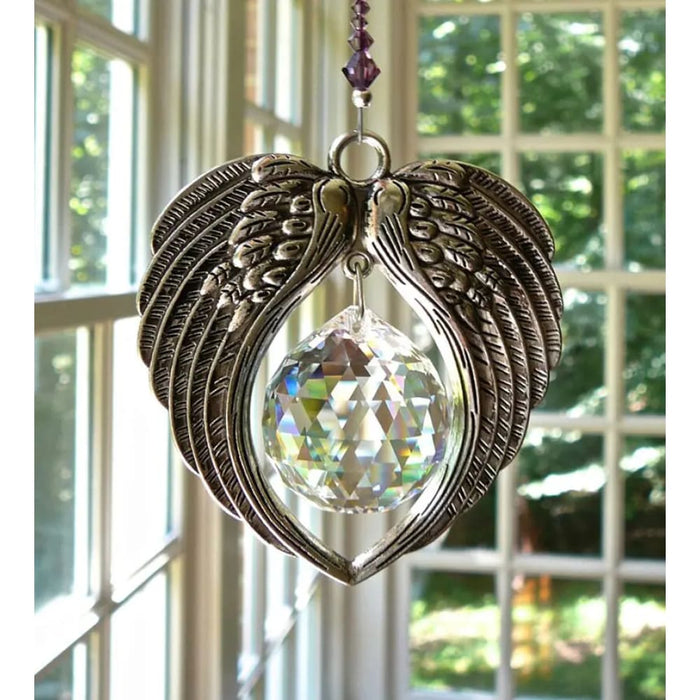 Crystal Angel Wings Suncatcher for Car Decor