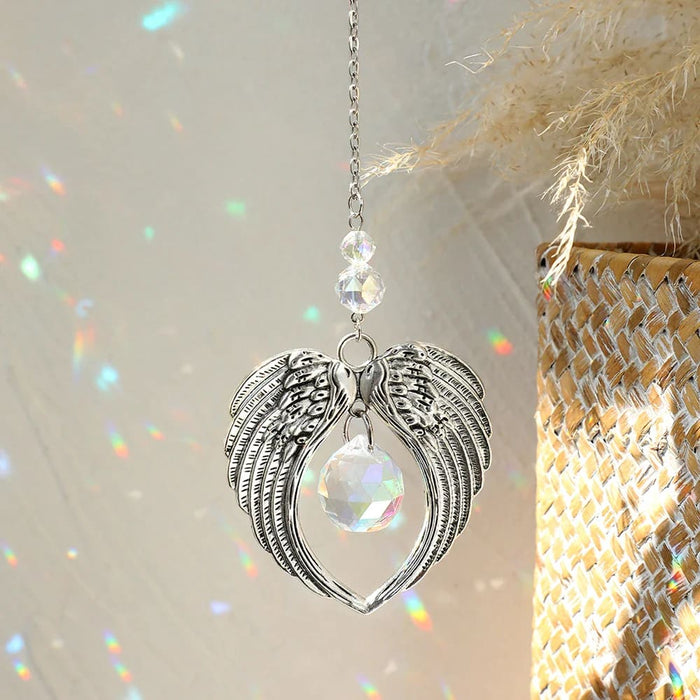 Crystal Angel Wings Suncatcher for Car Decor