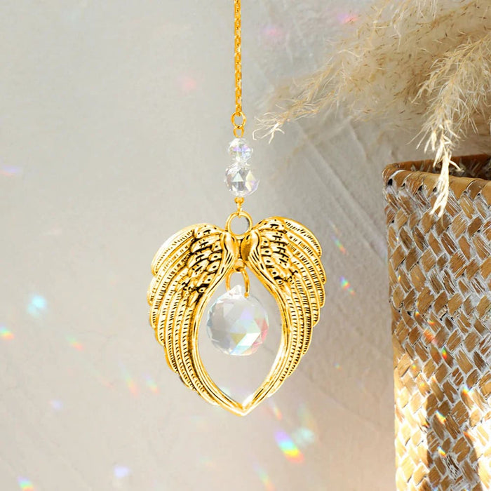 Crystal Angel Wings Suncatcher for Car Decor