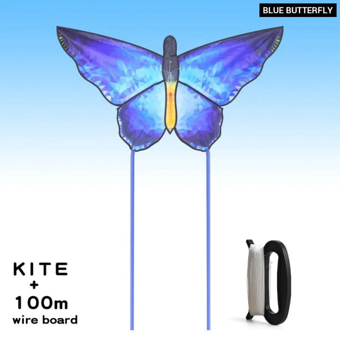Crystal Butterfly Kite Beautiful Blue Outdoor Fun Flying